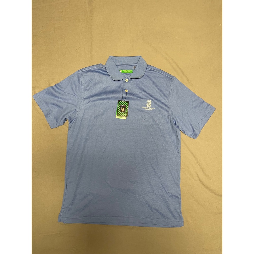 Oxford Golf Ritz Carlton Palm Beach Polo Shirt Mens Small Atlantic Blue NWT